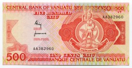 Vanuatu 500 Vatu 1982 
P# 2a; № AA38296; UNC