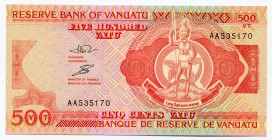 Vanuatu 500 Vatu 1993 
P# 5a; № AA535170; UNC