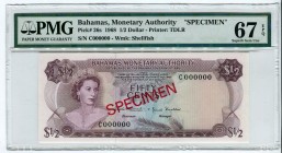Bahamas 1/2 Dollar 1968 PMG 67 EPQ Specimen
P# 26s