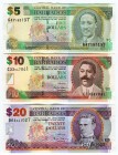 Barbados 5-10-20 Dollars 2007 
UNC