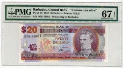 Barbados 20 Dollars 2012 PMG 67 EPQ
P# 72