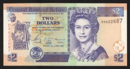 Belize 2 Dollars 2003 
P# 66a; UNC