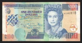 Belize 100 Dollars 2017 
P# 71c; UNC
