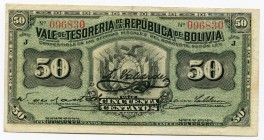 Bolivia 50 Centavos 1902 
P# 91a; № 096830; VF-XF