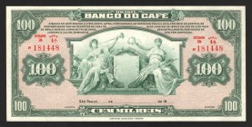 Brazil Banco do Cafe 100 Mil Reis 1929 
P# S541; UNC