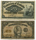 Canada Set of 2 Notes 25 cents 1900 - 23
P# 9; P# 10; F-VF