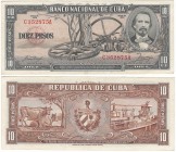 Cuba 10 Pesos 1956
P# 88a; VF