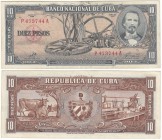 Cuba 10 Pesos 1960
P# 88c; VF