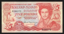 Falkland Islands 5 Pounds 2005 
P# 17; UNC