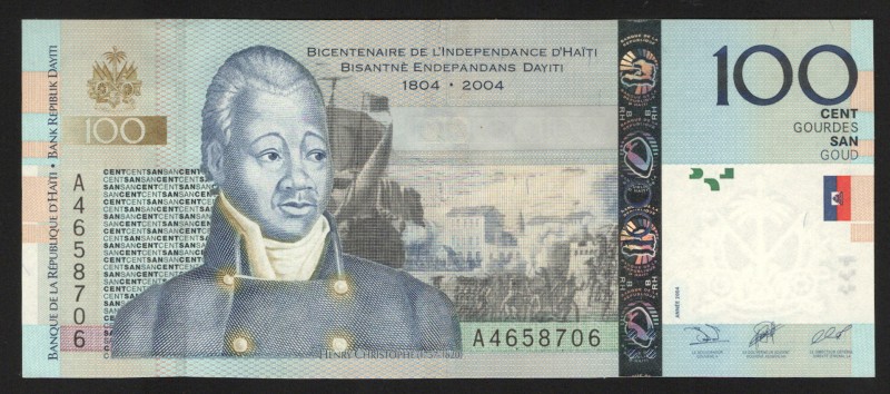 Haiti 100 Gourdes 2004 
P# 275; UNC