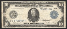 United States Federal Reserve Note 10 Dollars 1914 
P# 360bB; F