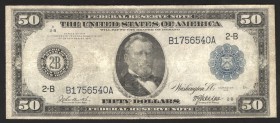 United States Federal Reserve Note 50 Dollars 1914 
P# 362bB; F