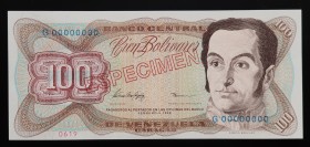 Venezuela 100 Bolivares 1998 Specimen №0619 05.02.1998
P# 66fs; UNC