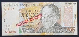 Venezuela 20000 Bolivares 2004 Specimen №0039 C0000000
P# 86s; UNC