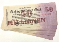 Germany 20 x 50 Millionen Mark 1923 With Consecutive S/N!
P# 98;# 00389832-52