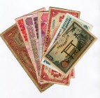 World Lot of 8 Banknotes 
Various Countries, Dates & Denominations