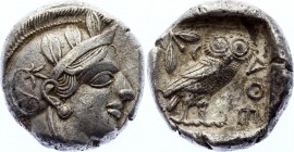Ancient Greece Attica Athens AR Tetradrachm 454 - 404 B.C.
Silver 17.01g; Obvers - Athena; Revers - Owl, Olive Spray and Moon