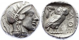 Ancient Greece Attica Athens AR Tetradrachm 454 - 404 B.C.
Silver 16.99g; Obvers - Athena; Revers - Owl, Olive Spray and Moon