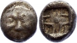 Ancient Greece Parion Mysia AR Drachm 500 - 475 BC 
Obv.:Gorgoneion / Reverse: Incuse punch with rough cruciform design; Silver 3.74g.; F-VF