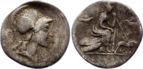 Roman Republic AR Denarius 115 B.C.
Silver 3.70g 21mm; Anonymous, Denarius, Rome. 115-114 BC. Helmeted head of Roma right, X behind. Rev. Roma right ...