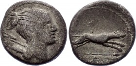 Roman Republic AR Denarius 74 B.C.
Silver 3.76g 16.5mm; C. Postumius. Denarius, 74 BC, Rome. Obv. Draped bust of Diana right. Rev. Hunting dog runnin...