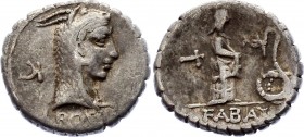 Roman Republic AR Denarius 49 B.C.
Silver 3.81g 17mm; L. Roscius Febatus, BC, Denarius. Seratus, Rome. Obv. L ROSCI, Head of Juno - Sospita to right ...