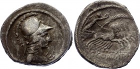 Roman Republic AR Denarius 46 B.C.
Silver 3.47g 17x19mm; C. Considius Paetus. Denarius 46 BC, Rome. Obv. Helmeted bust of Minerva right. Rev. Victory...