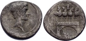 Roman Republic AR Denarius 30 - 29 B.C.
Silver 3.61g 18.5mm; Octavian. Denarius, Italian mint, possibly Rome, autumn 30 - summer 29 BC. bare head rig...