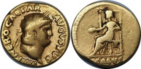 Roman Empire Nero AV Aureus Circa 66-67 A.D.
Gold 7.16g; RIC 154, 66. BMC 212, 94. C. 317. BN II, 144, 236. Calicó I, 105, 445; IMP NERO CAESAR - AVG...