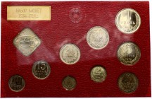 Russia - USSR Official Set of 9 Coins & Token 1974 ЛМД
1 2 3 5 10 15 20 50 Kopeks 1 Rouble 1974; With original package