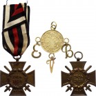 Europe Lot of 2 Medals & Coin 
Silver gold plated 20 kreuzer 1848 & 2 x The Honour Cross of the World War 1914-1918