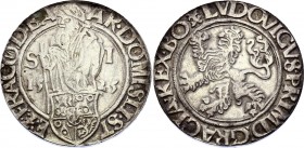 Bohemia 1 Guldengroschen / Joachimsthaler 1525 Restrike!
Silver 19.92g 38mm; Louis I Jagellon