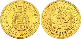 Czechoslovakia 2 Dukaty 1933 
KM# 9; Duke Wenceslas (Vaclav); Mintage 4,671; Gold (.986) 6.98g.; UNC