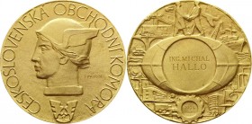 Czechoslovakia Medal "Czechoslovak Chamber of Commerce - Ing. Michal Hallo" 1974
Gold Plated 145.9g 70mm; Československá Obchodní Komora - Ing. Micha...