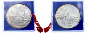 Slovakia 500 Korun 1994 PROOF R!
KM# 28; Silver Proof; Mint. 2,400; Slovenský Raj - National Park; Original Sealed Bank Package