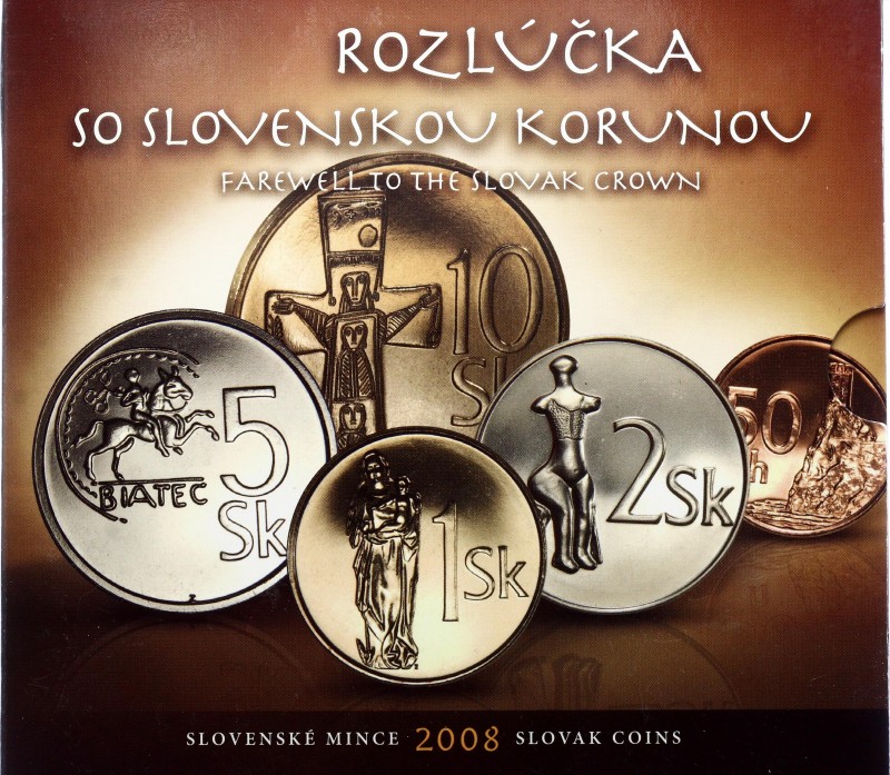 Slovakia Full Set of 5 Coins & Token 2008 Rare
50 Haleru 1 2 5 10 Korun 2008; R...