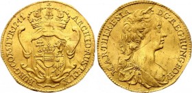 Austria 1 Ducat 1741
KM# 1679; Gold (986); Maria Theresa; Hall mint; VF-XF