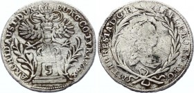 Austria 5 Kreuzer 1765 
KM# 1833; Maria Theresa; Silver; VF