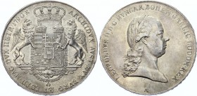 Austria Lothringen Konventionstaler 1790 X A
Leopold II. 1790-1792. Wien. Königstaler. Dav. 1171. Silver, AUNC, Full mint luster.