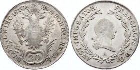 Austria 20 Kreuzer 1810 A - Wien
KM# 2141; Silver; Franz I