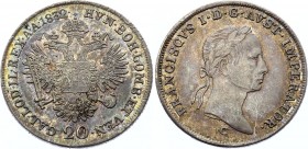 Austria 20 Kreuzer 1832 C - Prague
KM# 2147; Franz II (I); Silver; XF