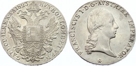 Austria Thaler 1823 G - Gunzburg
KM# 2162; For Transylvania - Gunzburg Mint. Franz II (I) Obv: Laureate head right Rev: Crowned imperial double eagle...