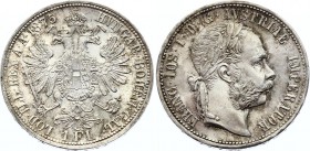 Austria 1 Florin 1875 
KM# 2222; Franz Joseph I; Silver; AUNC
