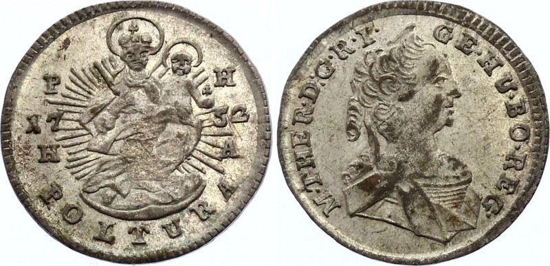 Hungary Poltura 1752 PH HA
KM# 359; Silver; Maria Theresia; XF+ Mint luster rem...