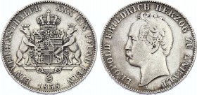 German States Anhalt Thaler 1858 A
KM# 14; Silver, XF.