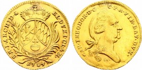 German States Bavaria 1 Ducat 1784 
KM# 568; Gold (.986) 3.49g 21mm; Karl Theodor; Unmounted