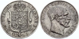 German States Hannover Thaler 1849 A
KM#197.1; Silver, VF.