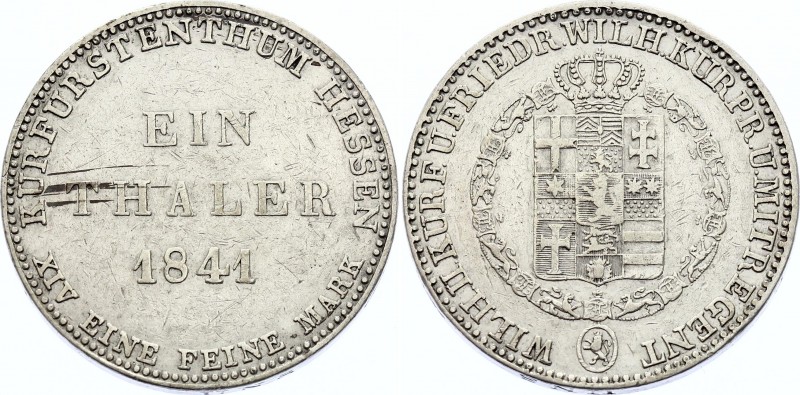 German States Hessen-Kassel Thaler 1841
Dav. 692; Wilhelm II. und Friedrich Wil...