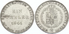 German States Hessen-Kassel Thaler 1841
Dav. 692; Wilhelm II. und Friedrich Wilhelm, 1832-1847. SIlver, VF+
