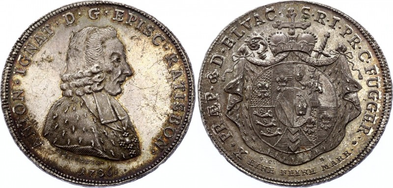 German States Regensburg - Bistum Thaler 1786 Anton Ignaz von Fugger-Glött
Dav#...